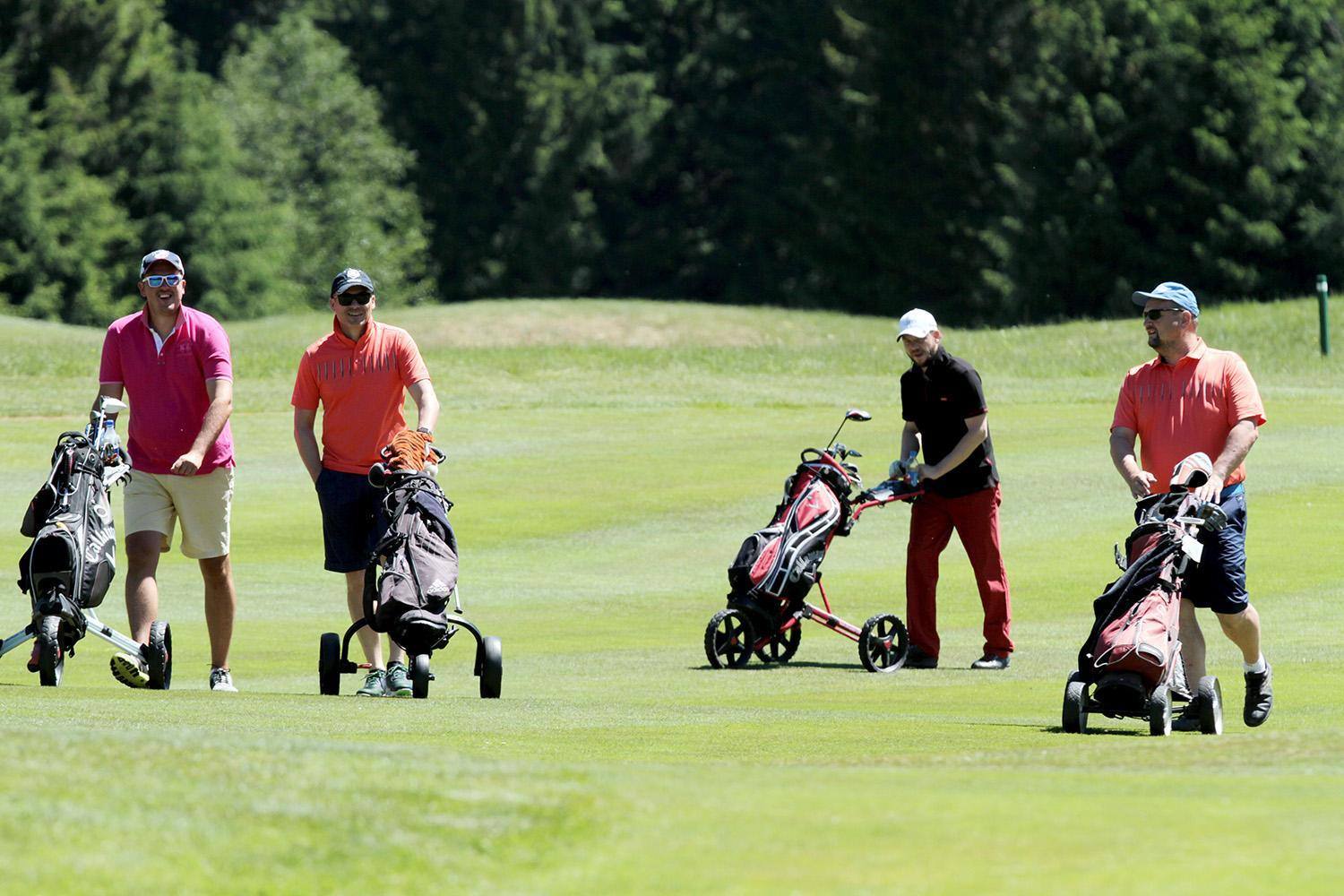 Golfiści na polu w Tále